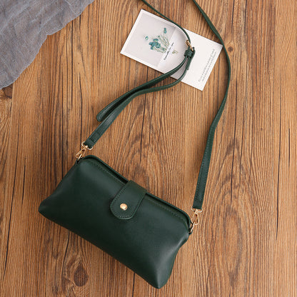 Dark Green Chic Vintage Inspired PU Leather Crossbody Bag - Small Frame Doctor Style Purse with Adjustable Strap