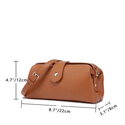Dark Green Chic Vintage Inspired PU Leather Crossbody Bag - Small Frame Doctor Style Purse with Adjustable Strap