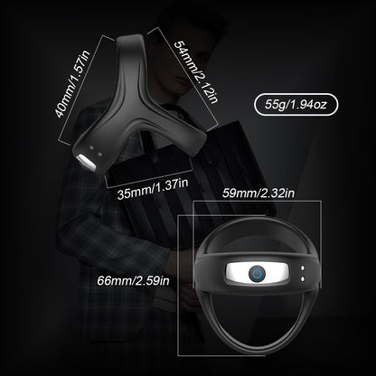 Men's Triangular Vibrating Cock Ring - USB Rechargeable Massager for Enhanced Pleasure