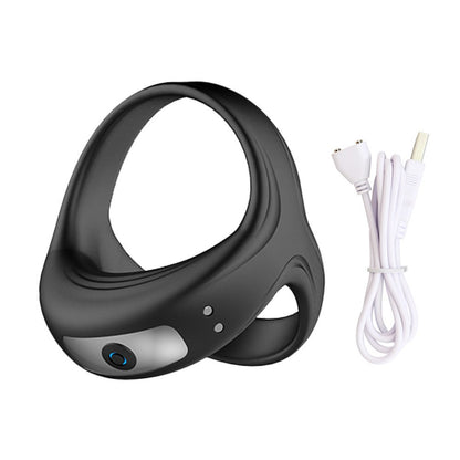 Men's Triangular Vibrating Cock Ring - USB Rechargeable Massager for Enhanced Pleasure