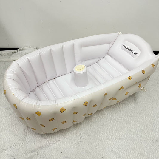 Tiger Pattern Premium Inflatable Baby Bath Tub - Safe PVC Indoor Swimming Pool