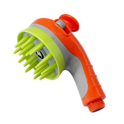 Orange Ultimate Pet Bathing Showerhead - Dog-Friendly Pressure-Boost Spray with Foamer
