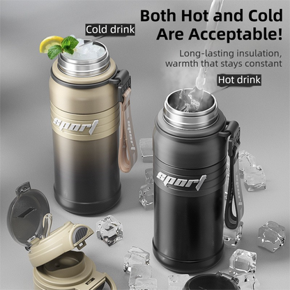 White 680ml Large Capacity Sports Insulated Tumbler - 316 Stainless Steel Straw Water...
