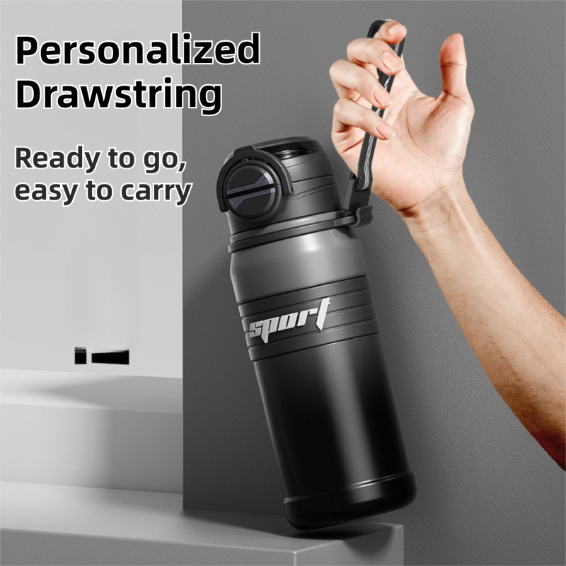 White 680ml Large Capacity Sports Insulated Tumbler - 316 Stainless Steel Straw Water...