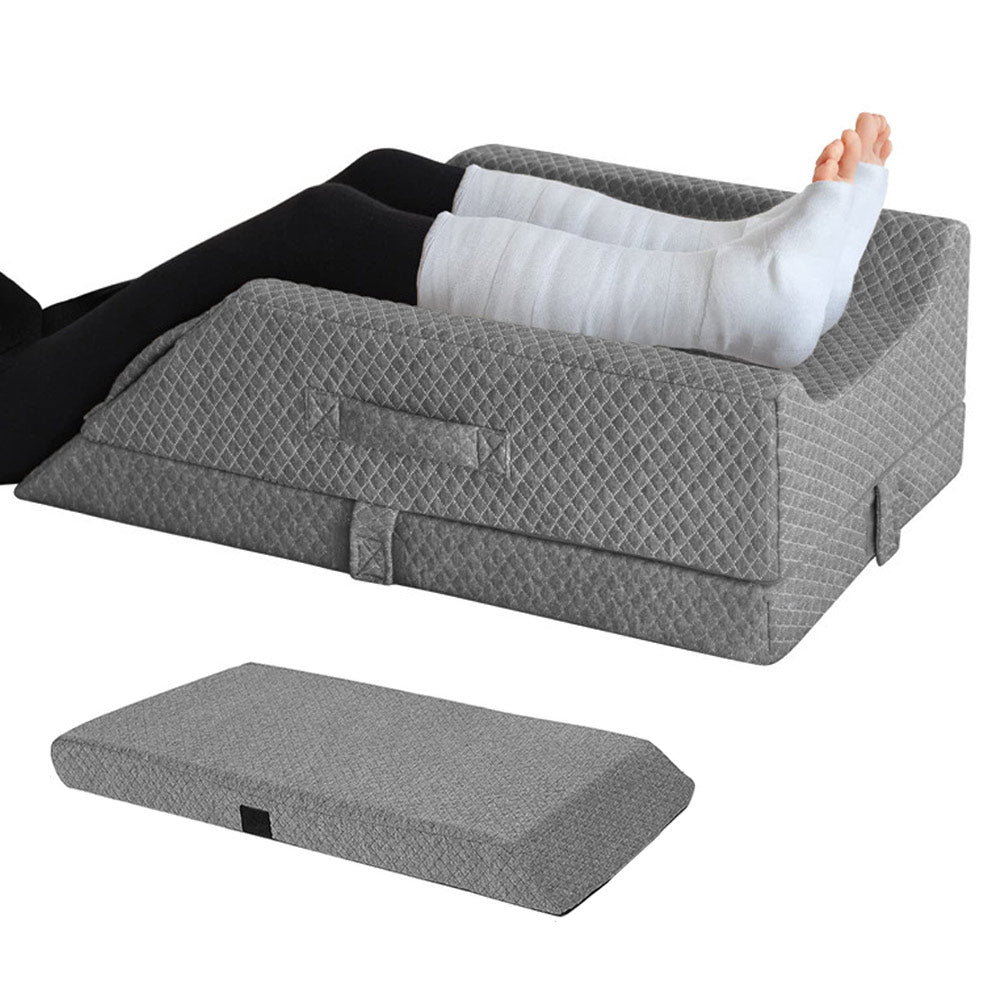 Leg Wedge Ergonomic Booster 3-Height Adjustable Memory Foam Leg Support Pillow With...
