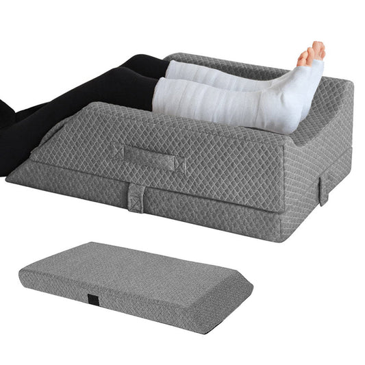 Leg Wedge Ergonomic Booster 3-Height Adjustable Memory Foam Leg Support Pillow With...