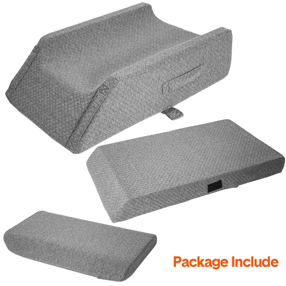 Leg Wedge Ergonomic Booster 3-Height Adjustable Memory Foam Leg Support Pillow With...