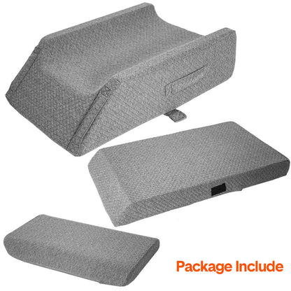 Leg Wedge Ergonomic Booster 3-Height Adjustable Memory Foam Leg Support Pillow With...