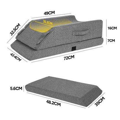 Leg Wedge Ergonomic Booster 3-Height Adjustable Memory Foam Leg Support Pillow With...