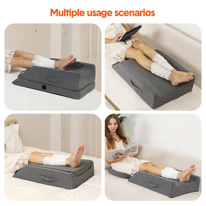 Leg Wedge Ergonomic Booster 3-Height Adjustable Memory Foam Leg Support Pillow With...
