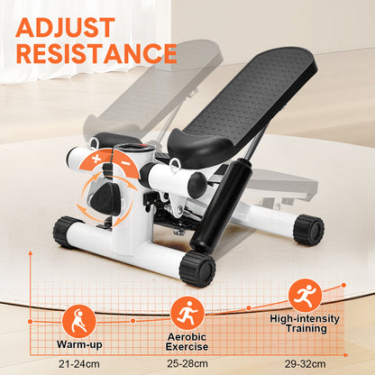 Mini Stepper Home Office Stair Stepper Machine With Resistance Bands And LCD Monitor For...