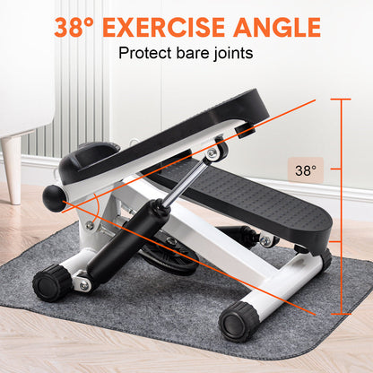 Mini Stepper Home Office Stair Stepper Machine With Resistance Bands And LCD Monitor For...