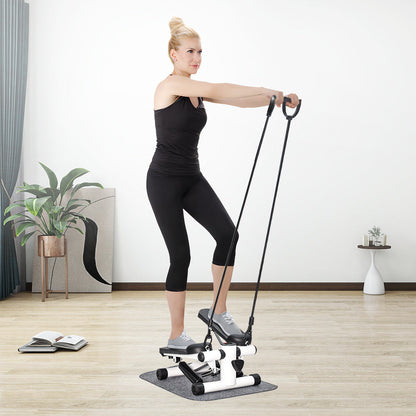 Mini Stepper Home Office Stair Stepper Machine With Resistance Bands And LCD Monitor For...
