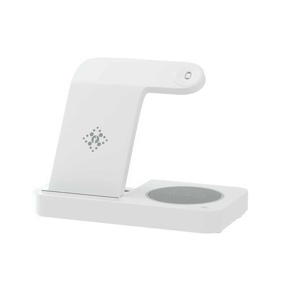 Devanti 4-in-1 Wireless Charger Dock Fast Charging for Phone White ...