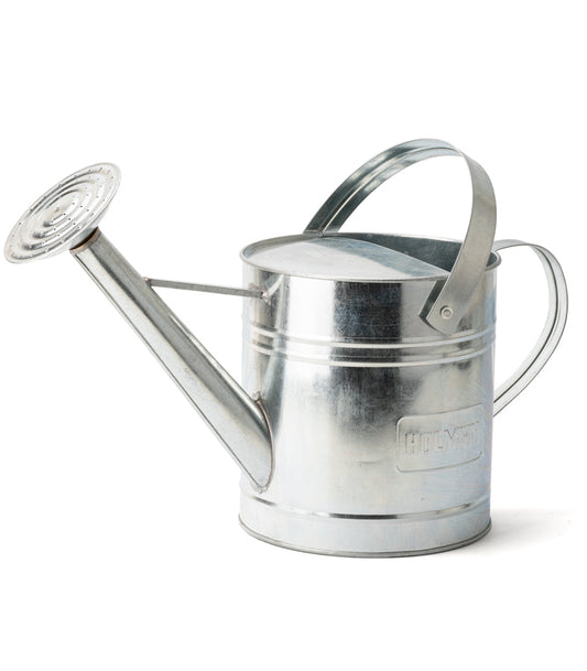 Holman 9L galvanised steel watering can with rose