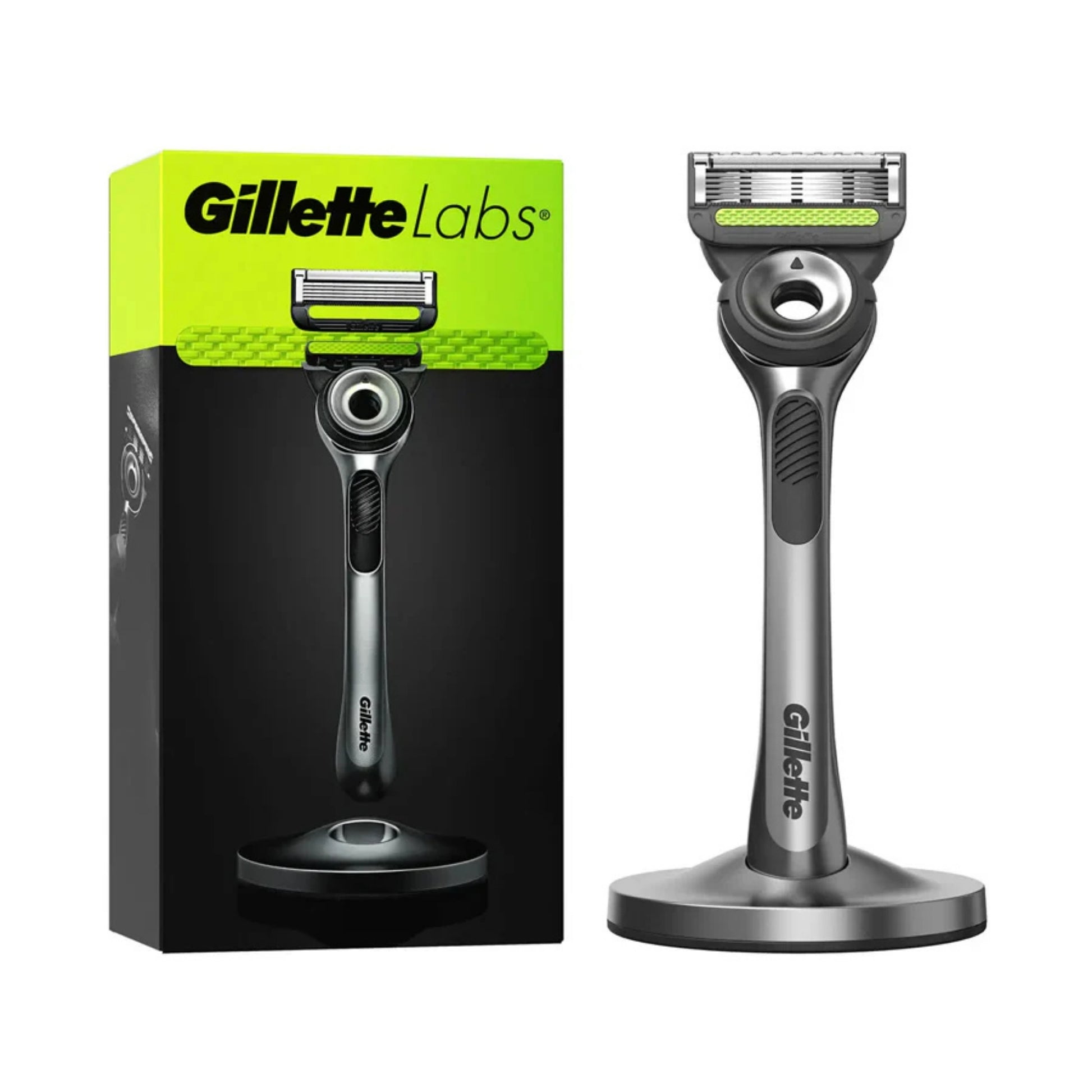 Gillette Labs Razor Handle +2 Cartridges & Magnetic Stand — image 1