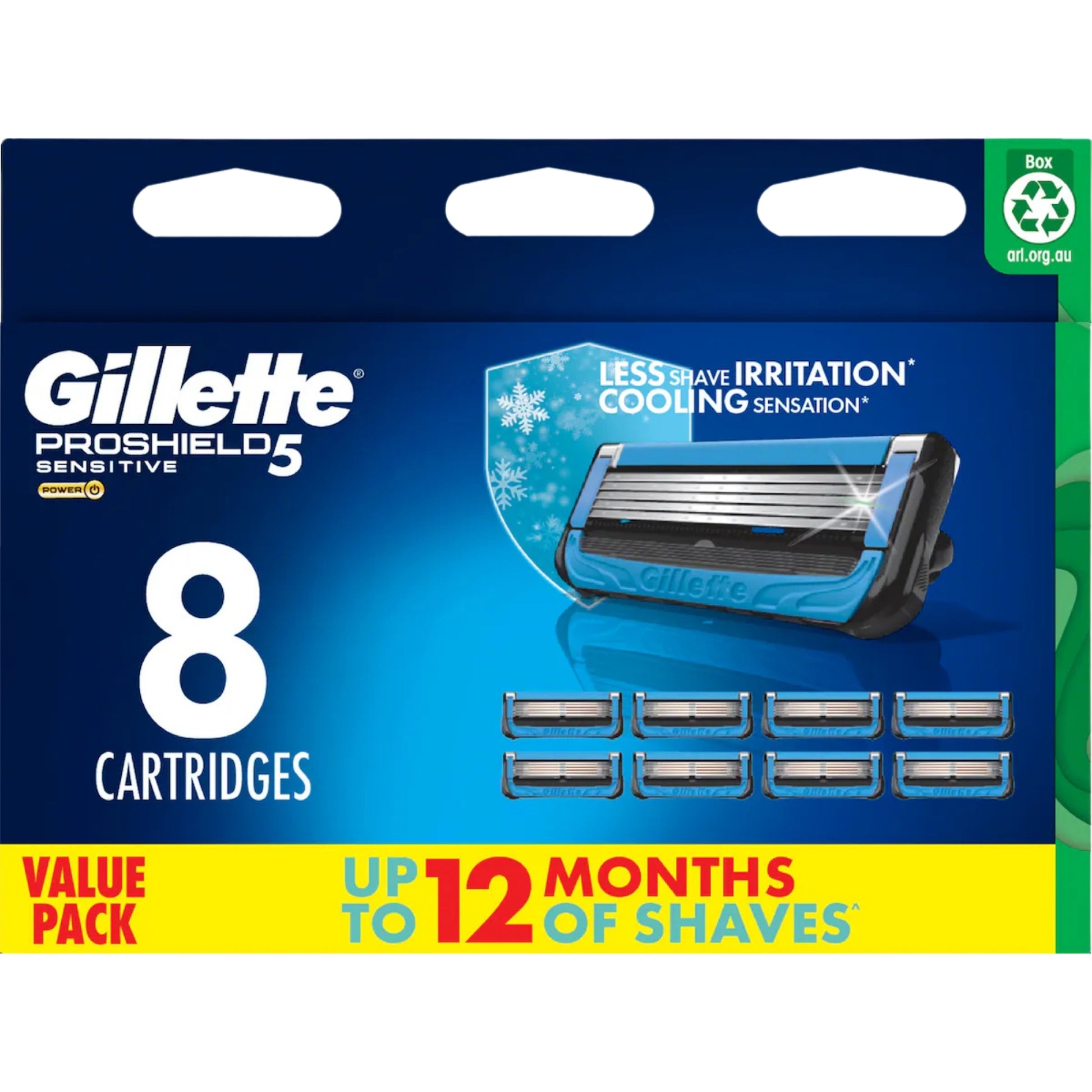 Gillette Pro Shield 5 Cartridges Sensitive 8pk — image 1