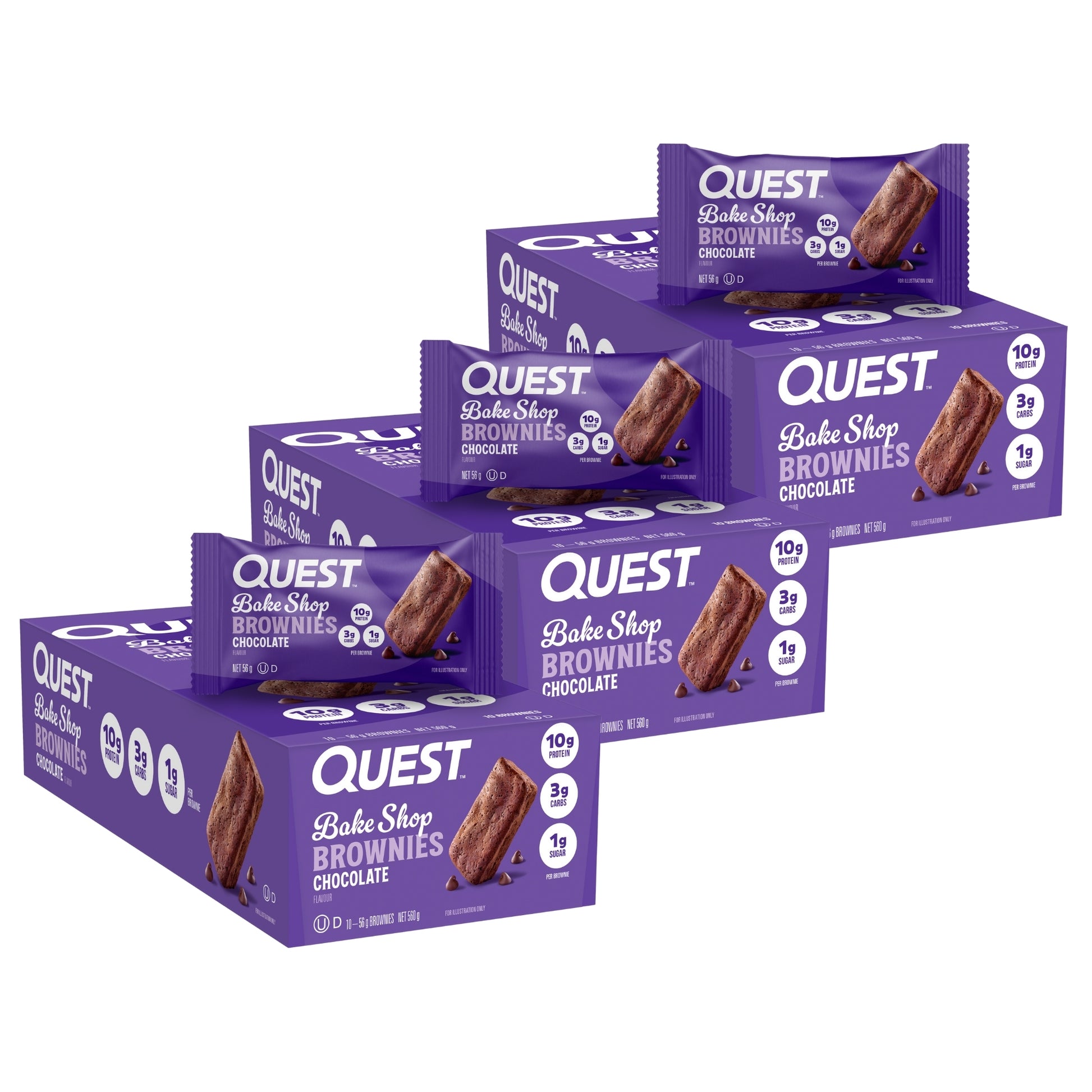 Quest Bake Shop Brownie Protein Bars 10x56g x3 — image 1