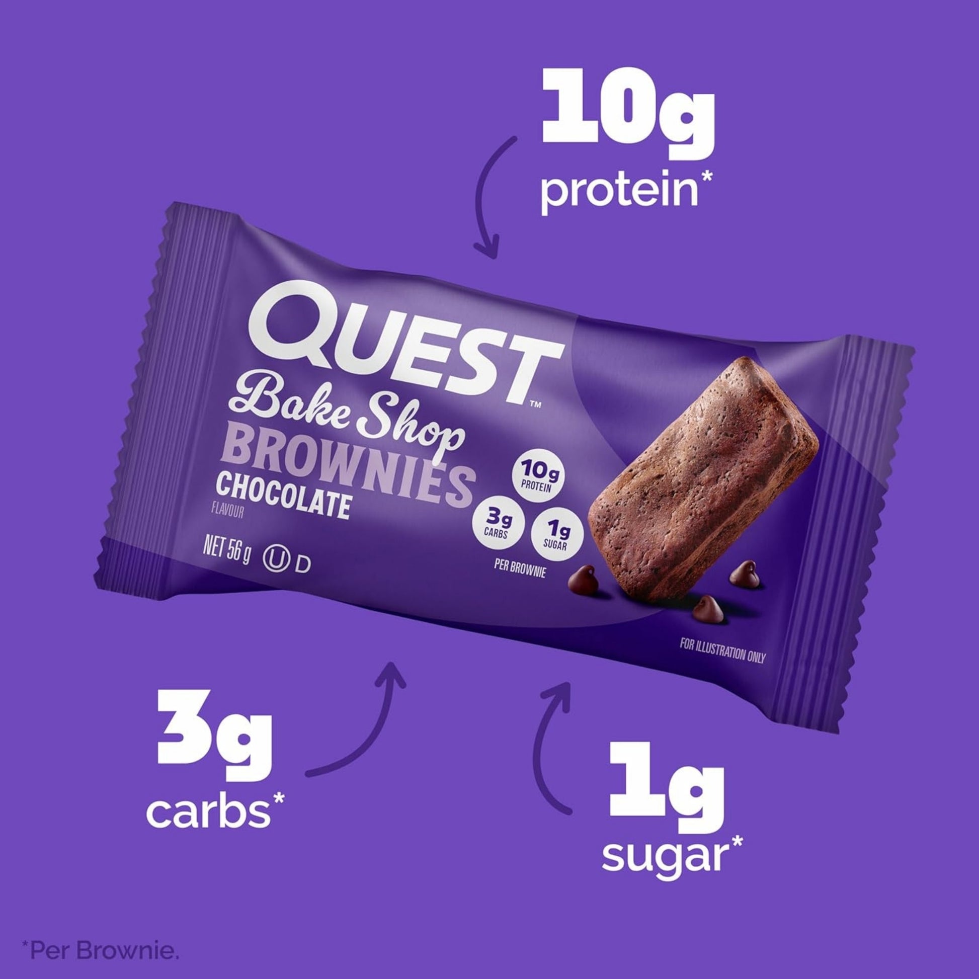 Quest Bake Shop Brownie Protein Bars 10x56g x3 — image 2