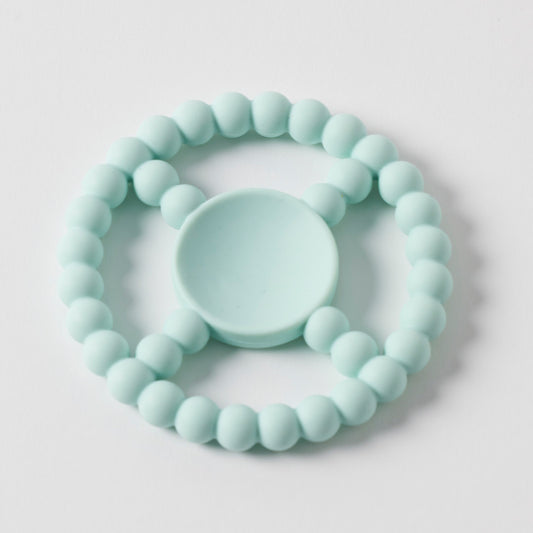 Jiggle & Giggle Beaded Silicone Teether – Mint