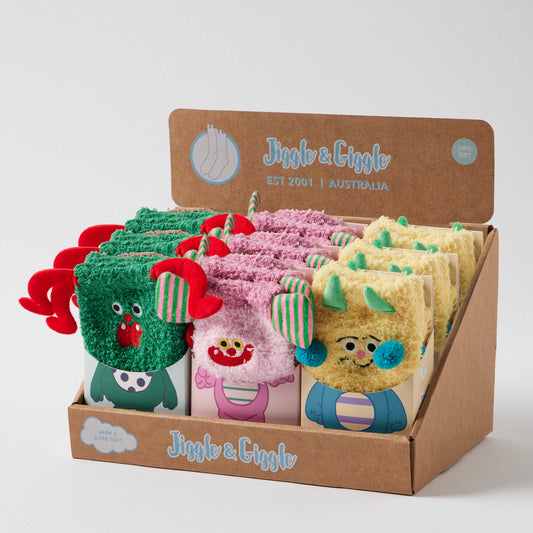 Jiggle & Giggle Crazy Socks CDU 12pcs/3 Asst