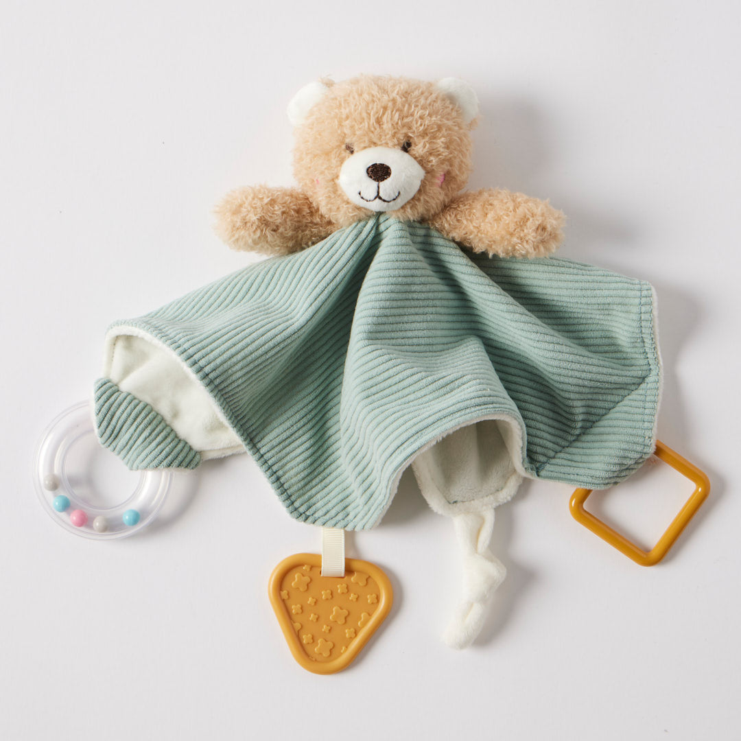 Jiggle & Giggle Hugglies Teddy Bear Comforter – Blue