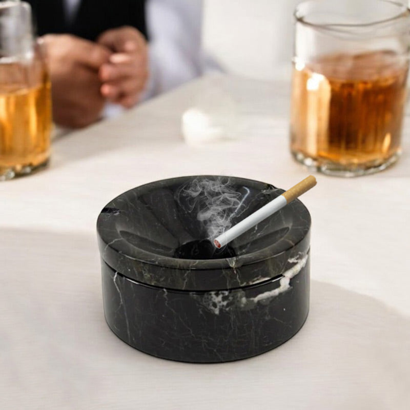 Marble Round Ash Tray - 9.5cm