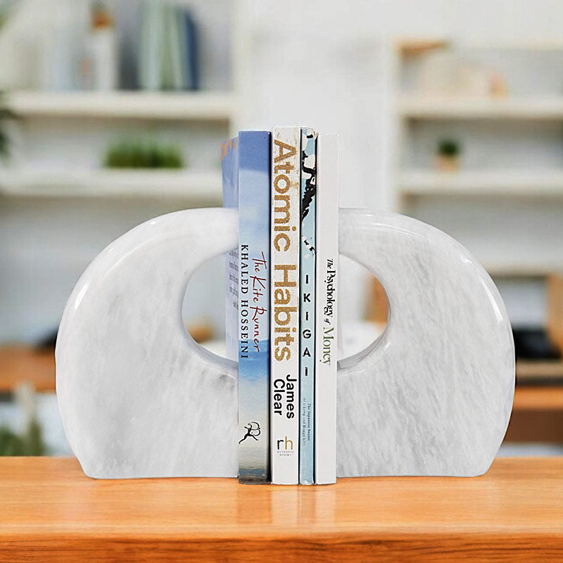 Marble Curve Bookend