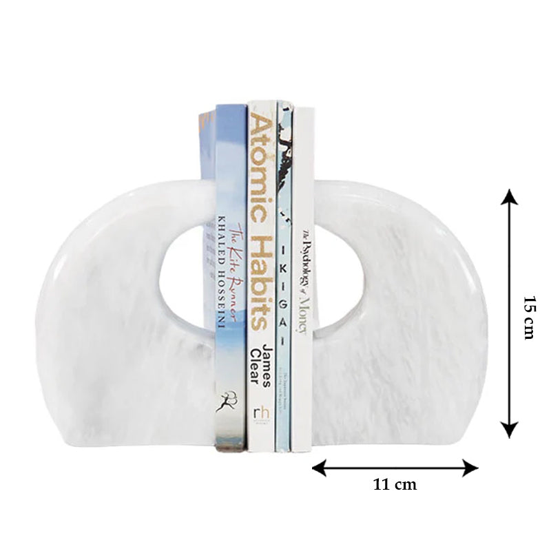 Marble Curve Bookend