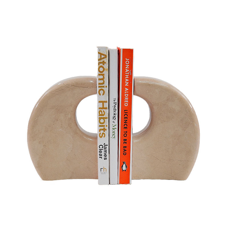 Marble Curve Bookend