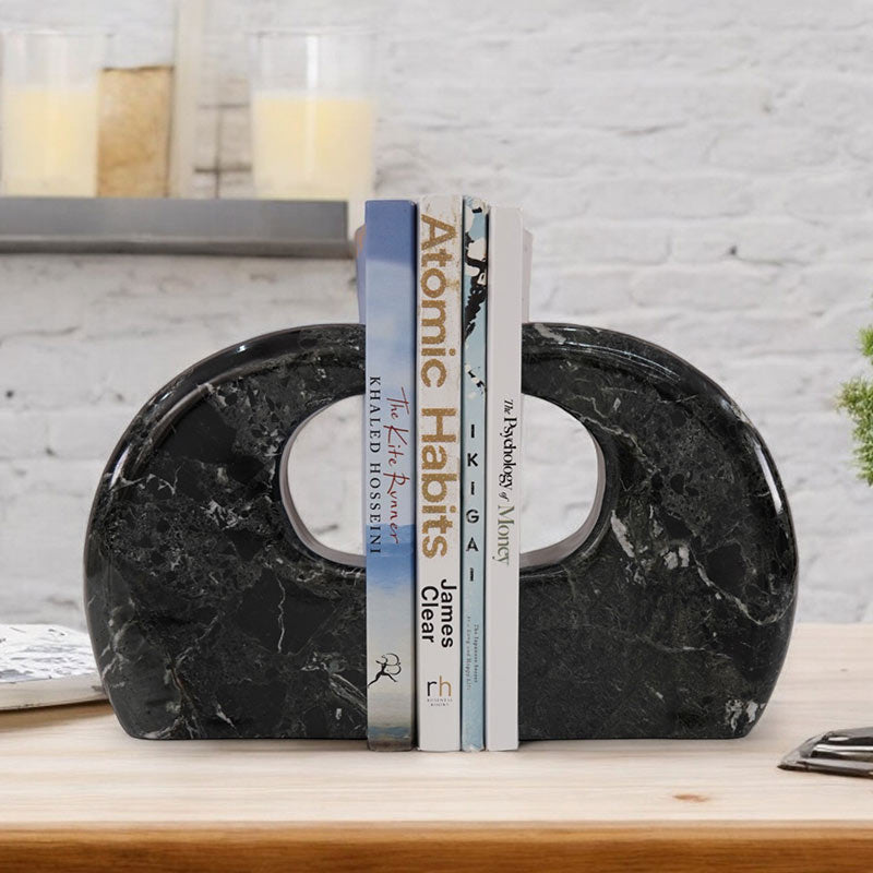 Marble Curve Bookend