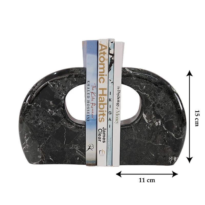 Marble Curve Bookend