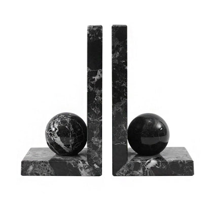 Marble L-Shaped Bookends - Set of 2