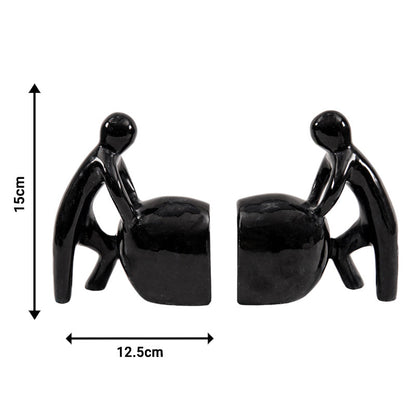 Marble Stone Man Bookends - Set of 2