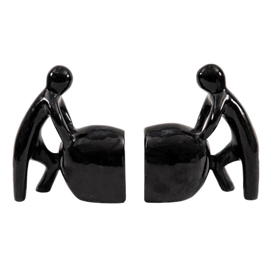 Marble Stone Man Bookends - Set of 2