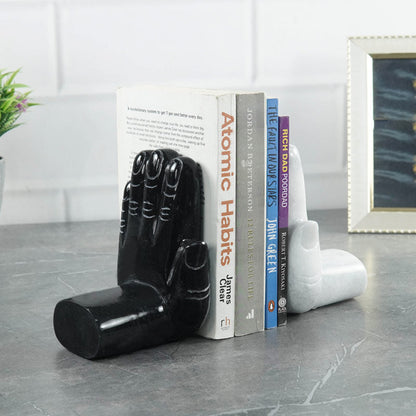 Marble Hand Bookends - Set of 2