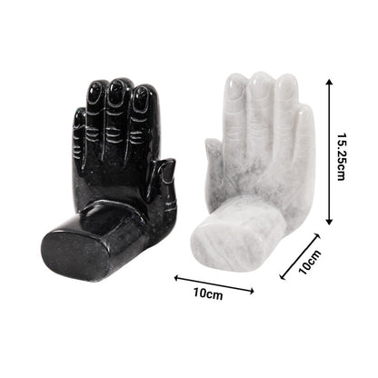 Marble Hand Bookends - Set of 2
