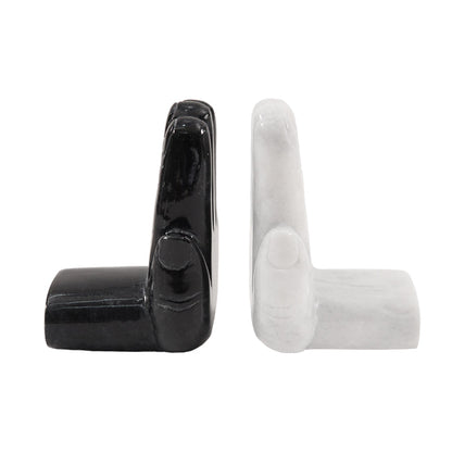 Marble Hand Bookends - Set of 2