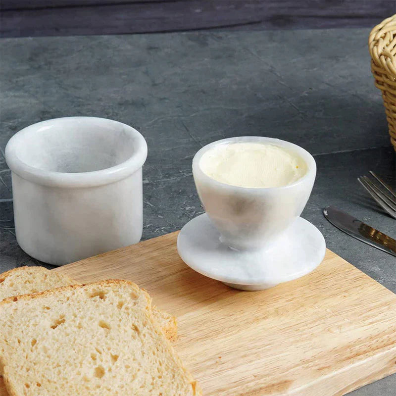 Marble Butter Crock - French
