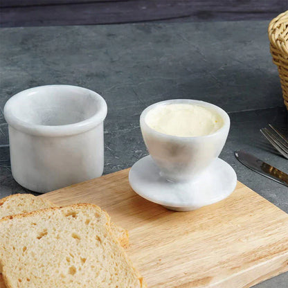 Marble Butter Crock - French