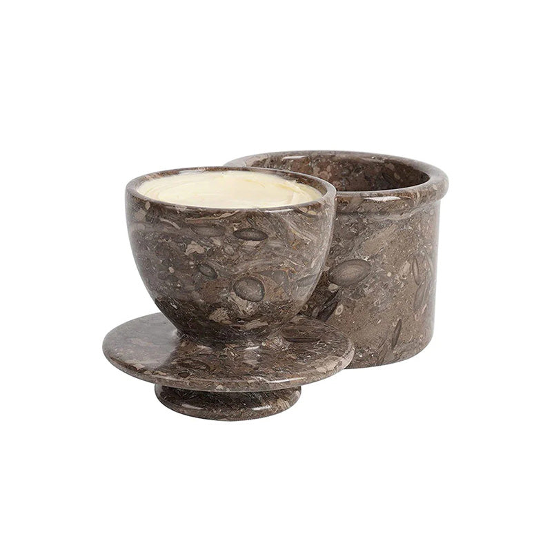 Marble Butter Crock - French