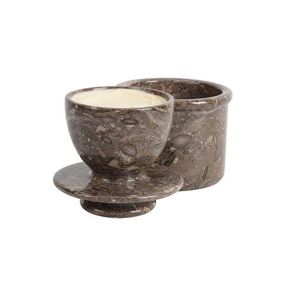 Marble Butter Crock - French