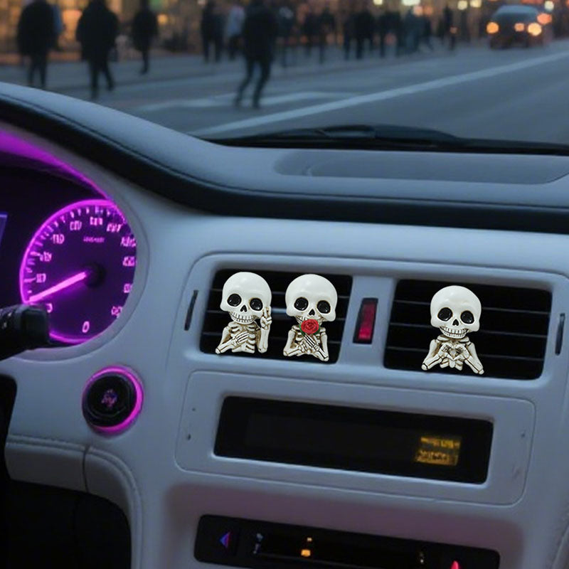 Halloween Skull Car Vent Clip — Spooky Air Freshener Charm 13