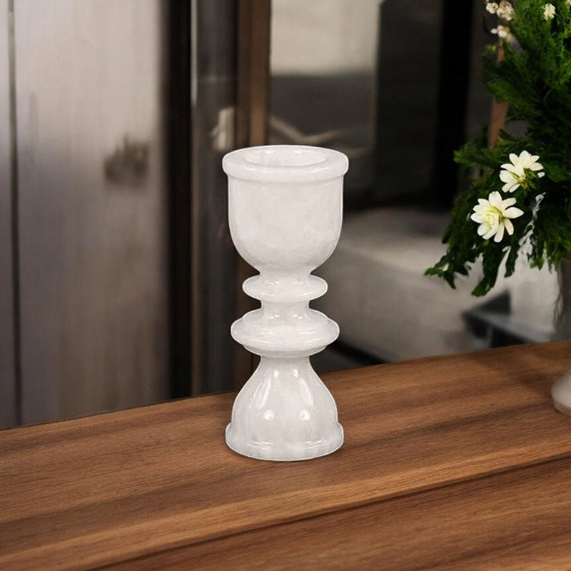 Marble Candle Holder - 15cm