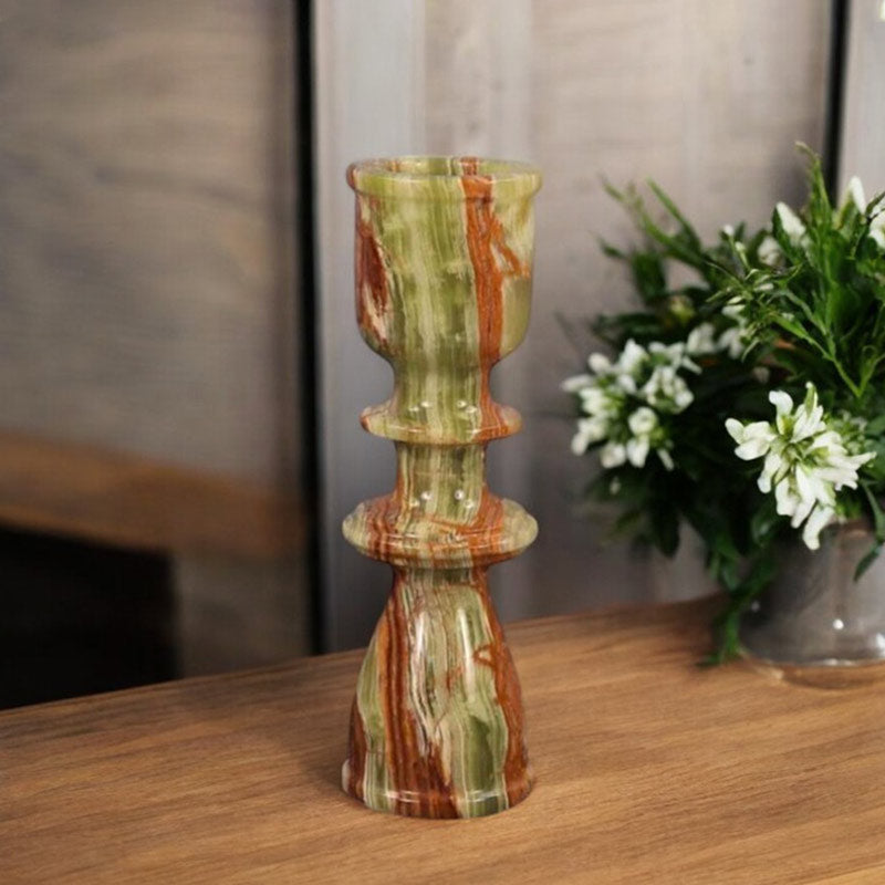 Marble Candle Holder - 25cm