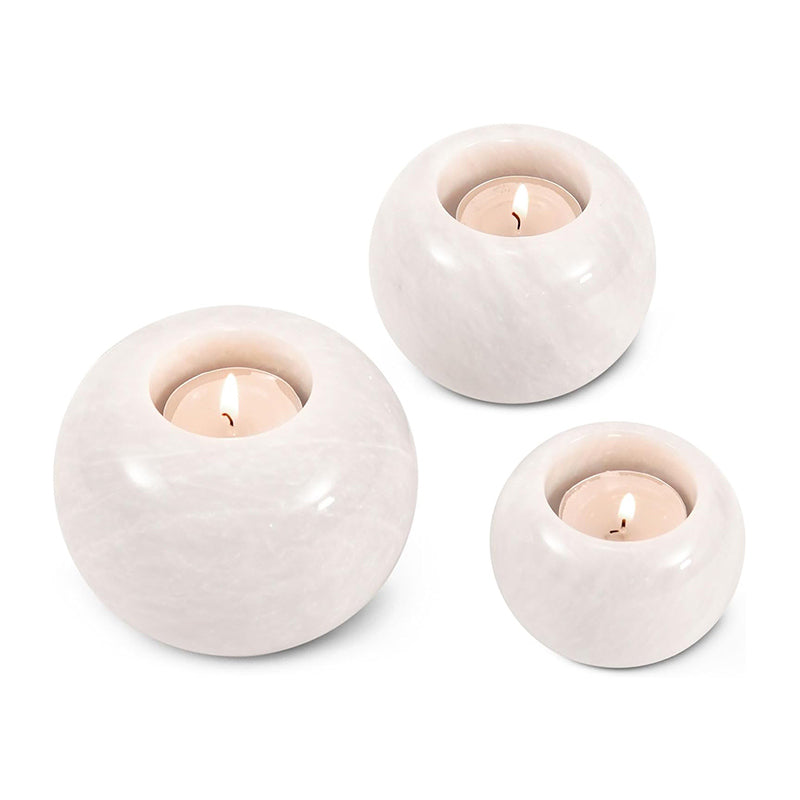 Marble Tealight Candle Holder - Set of 3