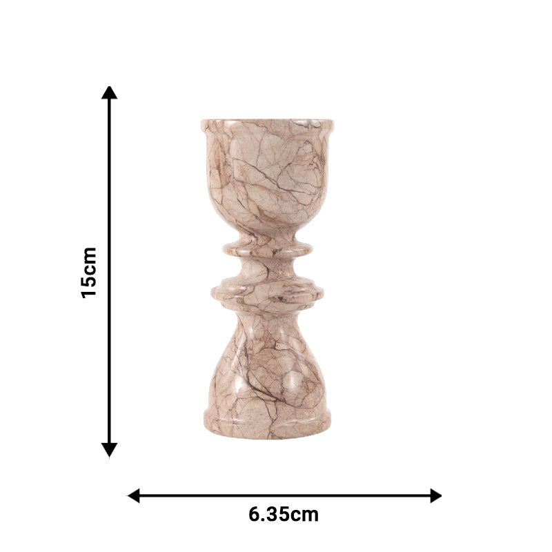 Marble Candle Holder - 15cm