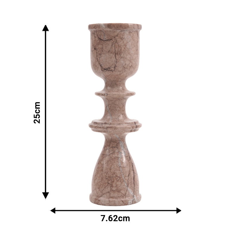 Marble Candle Holder - 25cm