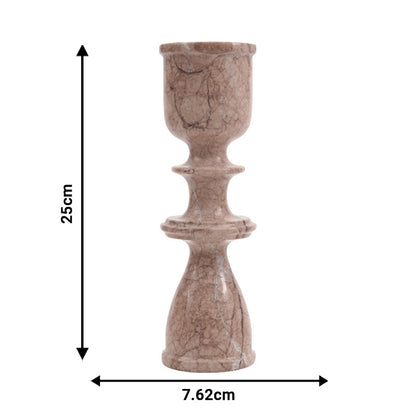 Marble Candle Holder - 25cm