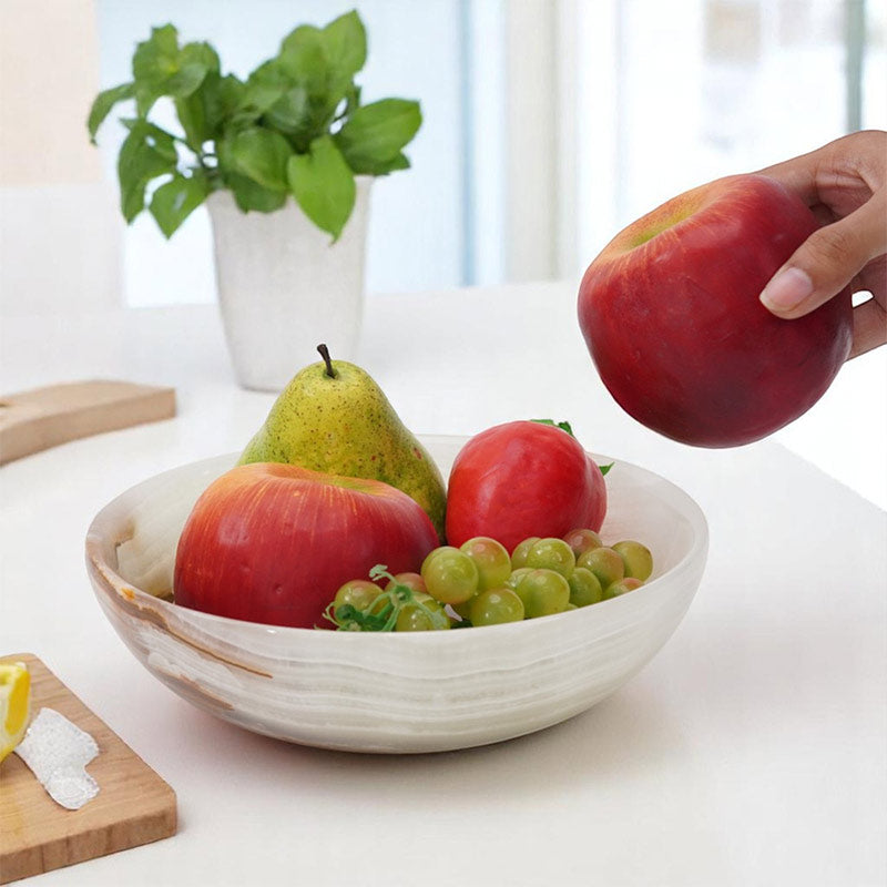 Marble Round Fruit Bowl